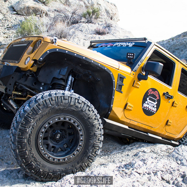 Custom Yellow Jeep Wrangler on Nitto Tires - Photo by Jimmy Crook