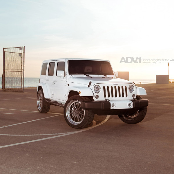 White Jeep Wrangler with Off-road Front Bumper - Photo by ADV.1