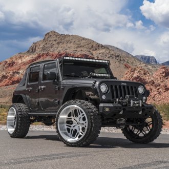 All Black Custom Jeep Wrangler Lifted and Fitted with Black Forgiato ...