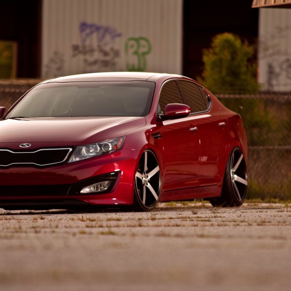 Red Kia Optima with Custom Grille - Photo by Vossen