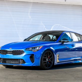 White Kia Stinger Gets a Revised Front with Custom Hood and Blacked Out ...