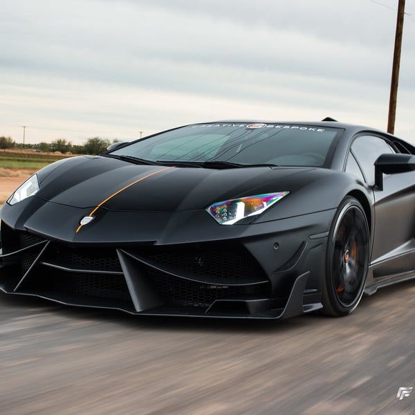 Custom Black Matte Lamborghini Aventador - Photo by Forgiato