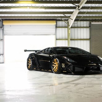 Liberty Walk Lamborghini Gallardo on Rotifrom 3 Piece Wheels - Photo by Rotiform