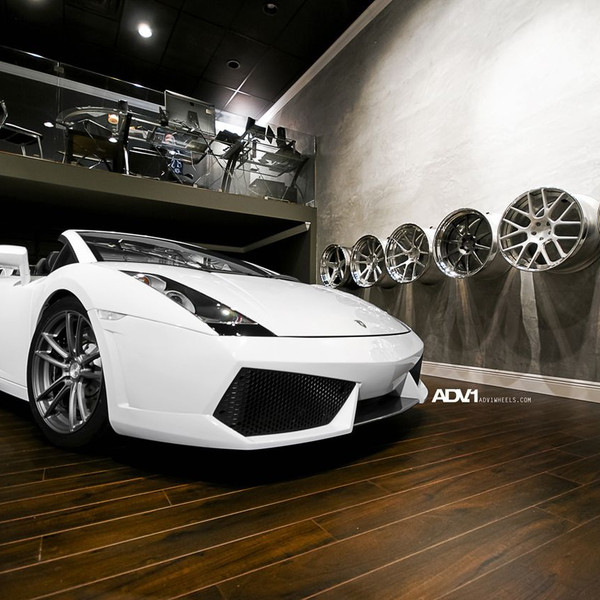 White Convertible Lamborghini Gallardo with Custom Headlights - Photo by ADV.1