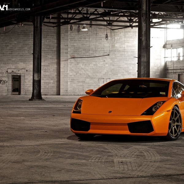Orange Lamborghini Gallardo with Custom Headlights - Photo by ADV.1