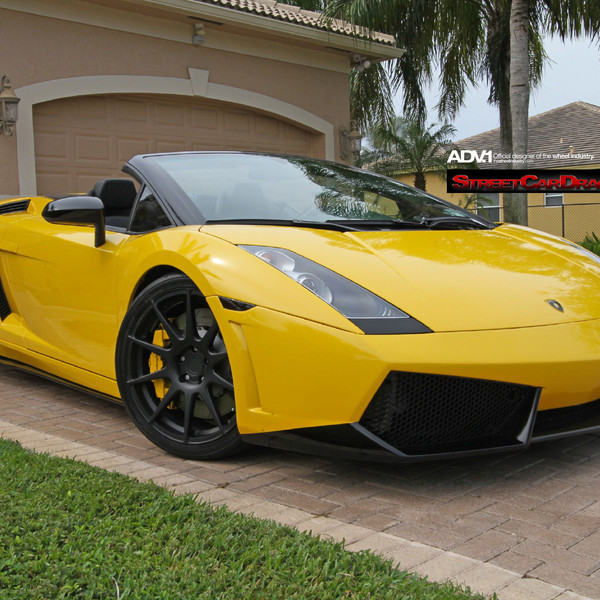 Custom Yellow Convertible Lamborghini Gallardo - Photo by ADV.1