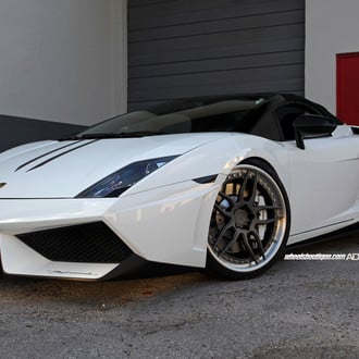 Custom White Lamborghini Gallardo with ADV1 Rims - Photo by ADV.1