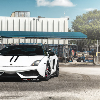 Custom White Lamborghini Gallardo with Black Accents - Photo by Vellano
