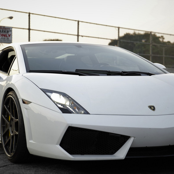 Crystal Clear Headlights on White Lamborghini Gallardo - Photo by Strasse Forged
