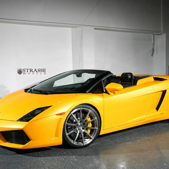 Custom Yellow Convertible Lamborghini Gallardo - Photo by Strasse Forged