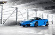 Blue Brake Caliper Complementing Custom Convertible Lamborghini Gallardo