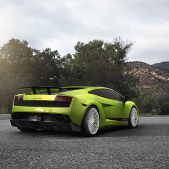 Got Lime- Amazing Lamborghini Gallardo with Rear Wing Spoiler