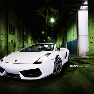 White Convertible Lamborghini Gallardo with LED Headlights - Photo by ADV.1