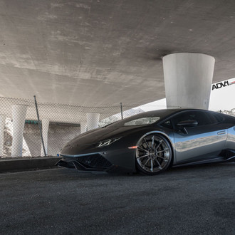 Gloss Gray Lamborghini Huracan Custom Side Skirts - Photo by ADV.1