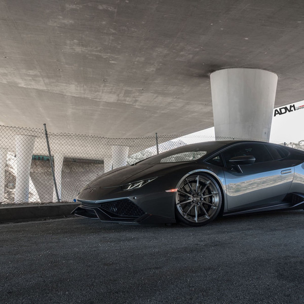 Gloss Gray Lamborghini Huracan Custom Side Skirts - Photo by ADV.1
