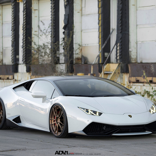 Dark Bronze Forged 3-Piece ADV.1 Wheels on Lamborghini Huracan - Photo by ADV.1