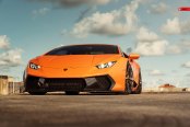 Threatening Look of Lamborghini Huracan Rocking Custom ANRKY Wheels
