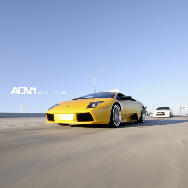 Custom Yellow Lamborghini Murcielago with ADV Rims - Photo by ADV.1
