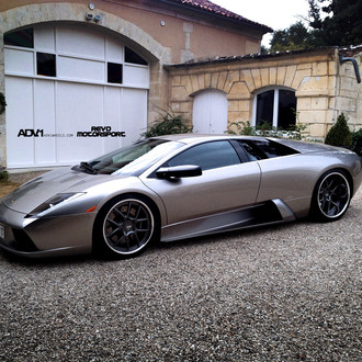 Custom Lowered Gray Metallic Lamborghini Murcielago - Photo by ADV.1