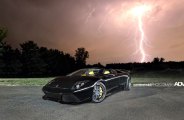 Black Lamborghini Murcielago With Screaming Yellow Seats