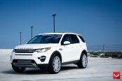 White Land Rover Discovery with Black Custom Accents