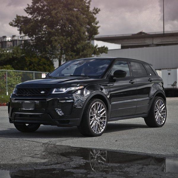 Black Range Rover Evoque with Custom Front Bumper - Photo by PUR Wheels