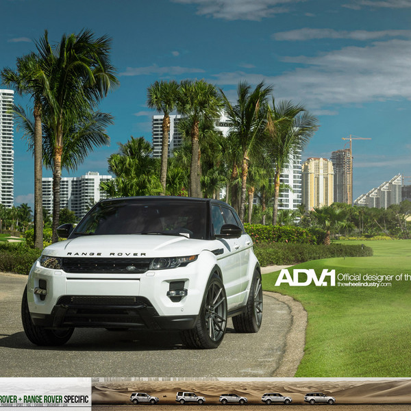White Range Rover Evoque with Blacked Out Grille - Photo by ADV.1