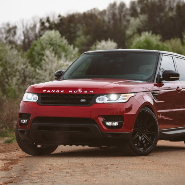 Red Land Rover Range Rover Sport with Custom Headlights - Photo by Vossen