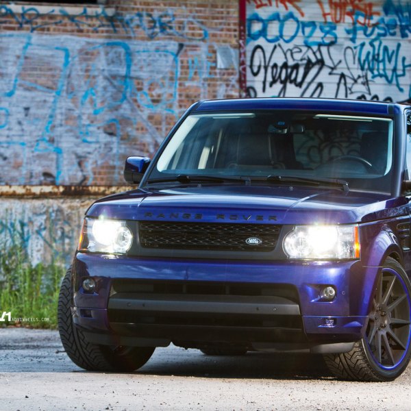 Blue Range Rover Sport with Blacked Out Grille  - Photo by ADV.1