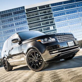 Black Land Rover Range Rover with Chrome Grille - Photo by Vossen