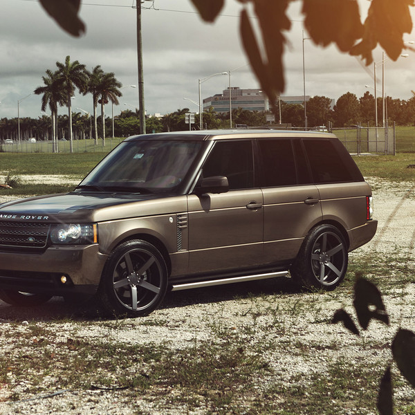 Bronze Metallic Land Rover Range Rover Custom Headlights - Photo by Vossen
