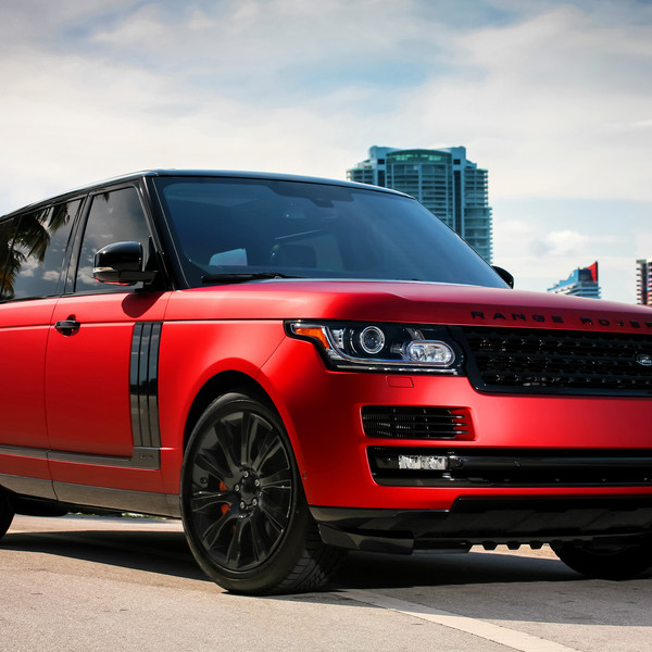 Red Matte Range Rover on Black Wheels - Photo by Exclusive Motoring
