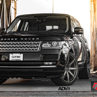 Silver Machined Forged Rims by ADV1 on Range Rover