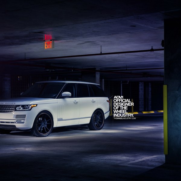 Custom LED Headlights on White Range Rover - Photo by ADV.1