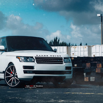 Custom Bumper Guard on White Range Rover - Photo by Vellano