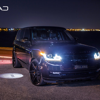 Stylish Transformation of Black Range Rover with LED Lighting and VKJ Vellano Wheels
