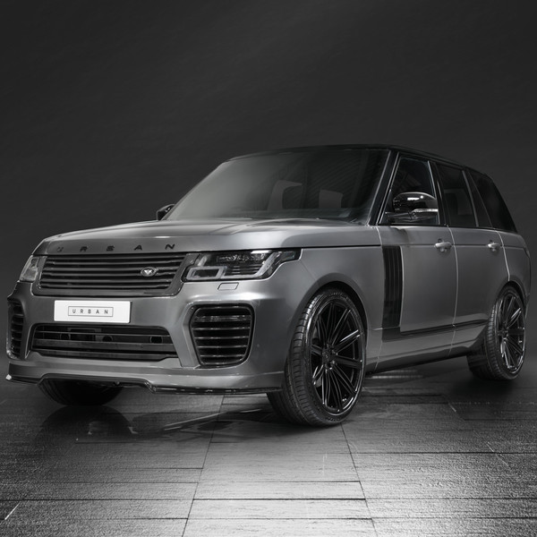 Dark Smoke Headlights on Gray Range Rover - Photo by Vossen