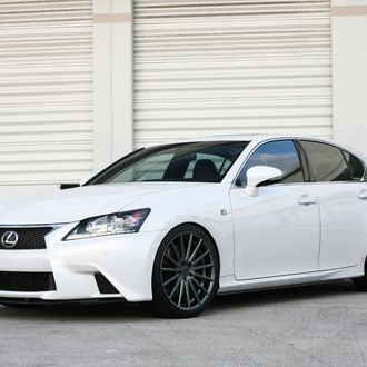 Custom LED Headlights on White Lexus GS - Photo by Vossen