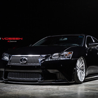 Black Stanced Lexus GS with Chrome Grille - Photo by Vossen