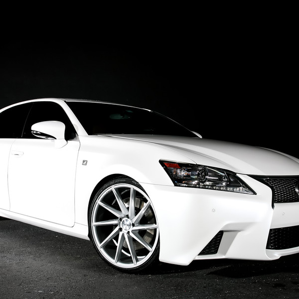 Custom White Lexus GS with Blacked Out Grille - Photo by Vossen