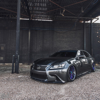 Stanced Lexus GS with Purple-Blue Rims - Photo by Avant Garde