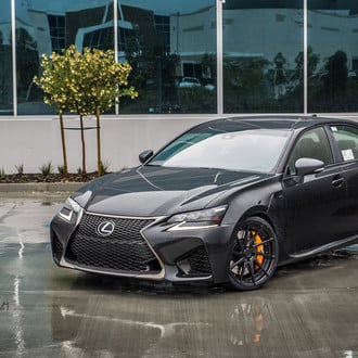 Black Lexus GSF with Custom Headlights - Photo by ADV.1