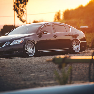 Black Lexus GS with Custom Billet Grille - Photo by Avant Garde Wheels