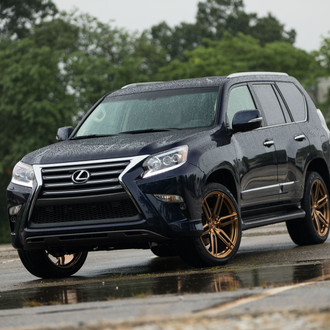 Dark Blue Lexus GX with Custom Chrome Grille - Photo by Vossen