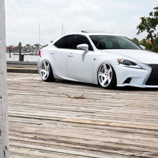 Lexus IS with a Perfect Stance and Rotiform TMB Rims - Photo by Rotiform