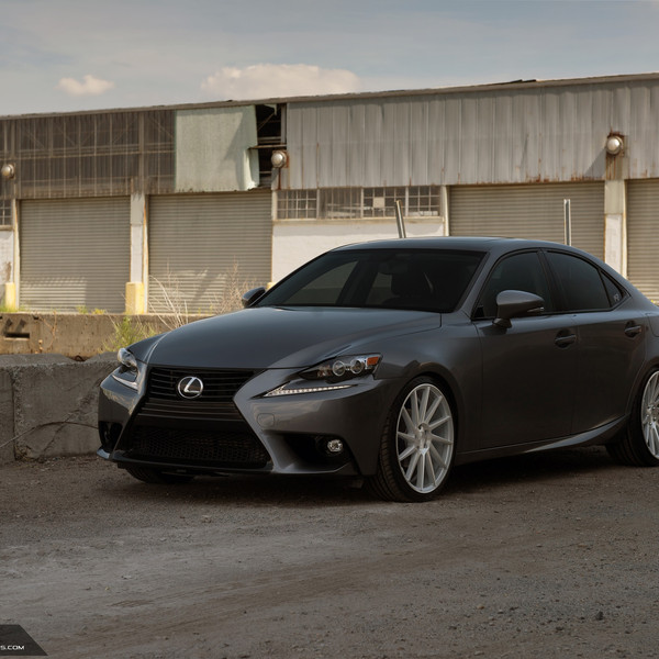Gray Lexus IS with Blacked Out Grille - Photo by Niche