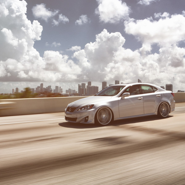 Custom White Lexus IS with Vossen Rims - Photo by Vossen
