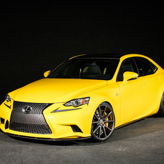 Screaming Yellow Lexus IS-F on Vossens - Photo by Exclusive Motoring