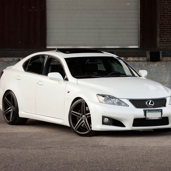 White Lexus IS with Chrome Main Grille - Photo by Vossen