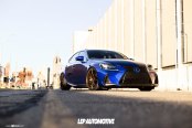 Electric Blue Lexus IS Beautified with Aftermarket Parts